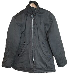 Vintage 50s ? Quilted Lining Military Jacket Emar Metal Zipper sz M Hood Zipper